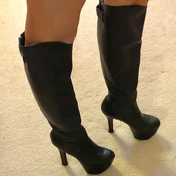 jessica simpson yellow and black boots